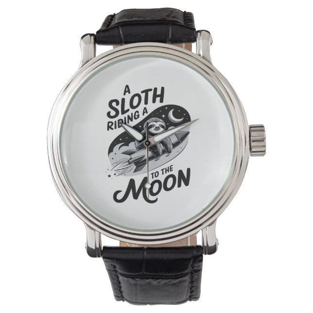 Reloj De Pulsera Montar un cohete a la luna (Anverso)