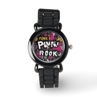Reloj De Pulsera montre argenté rock