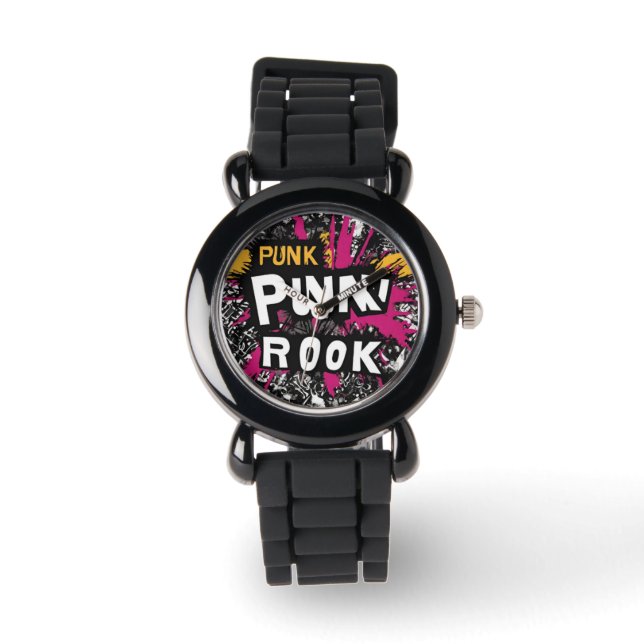 Reloj De Pulsera montre argenté rock  (Anverso)