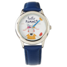 Montre Enfant Hello Summer Acier inoxydable bleu