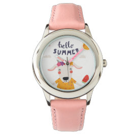 Reloj De Pulsera Montre Enfant Hello Summer Acier inoxydable rose
