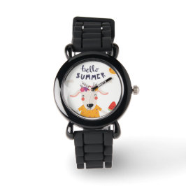 Reloj De Pulsera Montre Enfant Hello Summer Paillettes argent