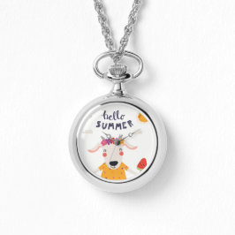 Reloj De Pulsera Montre Femme Hello Summer Double Bracelet Argent