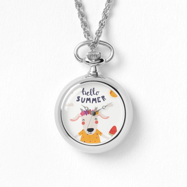 Reloj De Pulsera Montre Femme Hello Summer Double Bracelet Argent (Anverso)