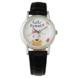 Reloj De Pulsera Montre Hello summer femme classique cuir noir