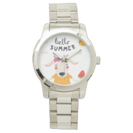Reloj De Pulsera Montre Hello summer - gros bracelet argent
