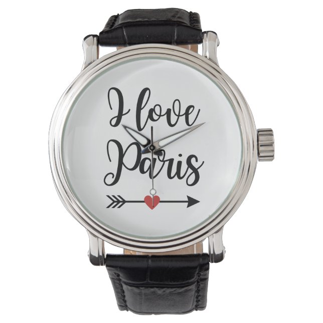 Reloj De Pulsera Montre I love Paris (Anverso)