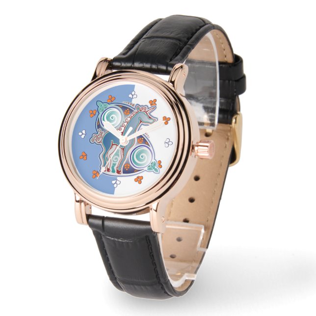 Reloj De Pulsera Montre Licorne celtique (Ángulo)