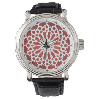 Reloj De Pulsera Montre Mosaïque marocaine rouge ALCAZAR