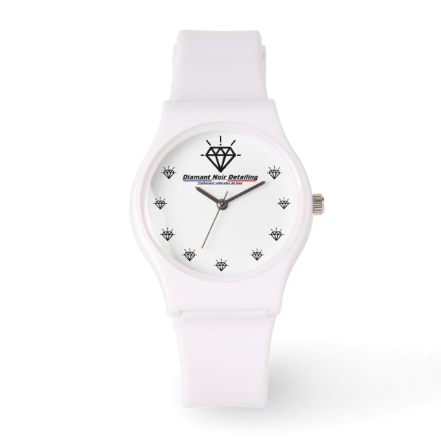 Reloj De Pulsera Montre Silicone Diamant Noir Detailing (Anverso)