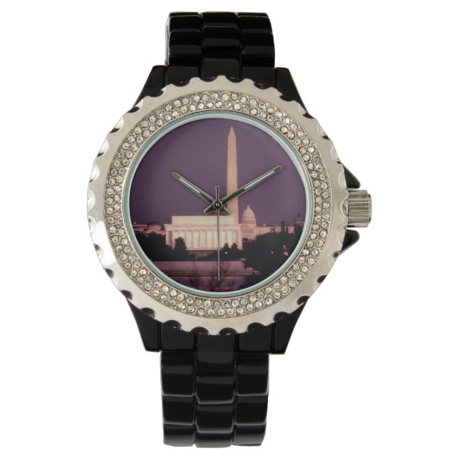 Reloj De Pulsera Monumento a Washington, el Capitolio y Jefferson (Anverso)