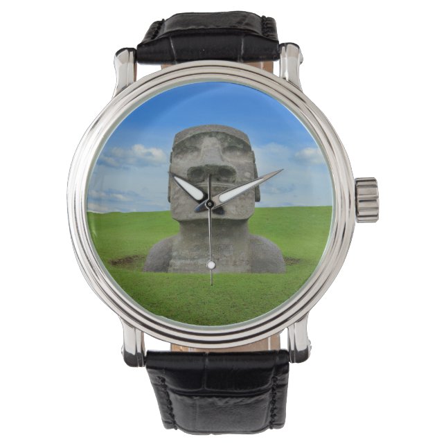Reloj De Pulsera Monumento al turismo en la isla de Pascua (Anverso)