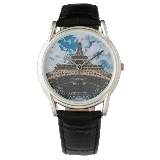 Reloj De Pulsera Monumentos | Mirando hacia la Torre Eiffel (Anverso)