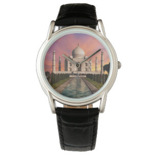 Reloj De Pulsera Monumentos   Vista colorida del Taj Mahal