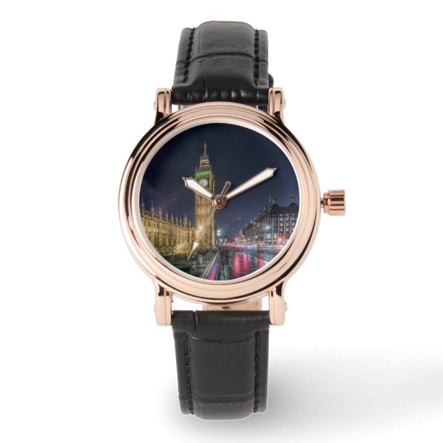 Reloj De Pulsera Monuments | Big Ben at Night (Anverso)