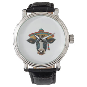Reloj De Pulsera Moolah hace Mirth gráfico tee vaca OVNI eWatch