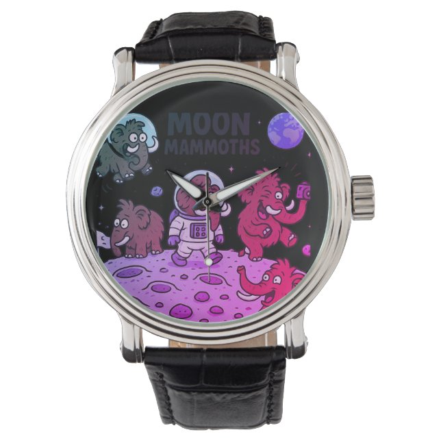 Reloj De Pulsera MOON MAMMOTHS divertido (Anverso)
