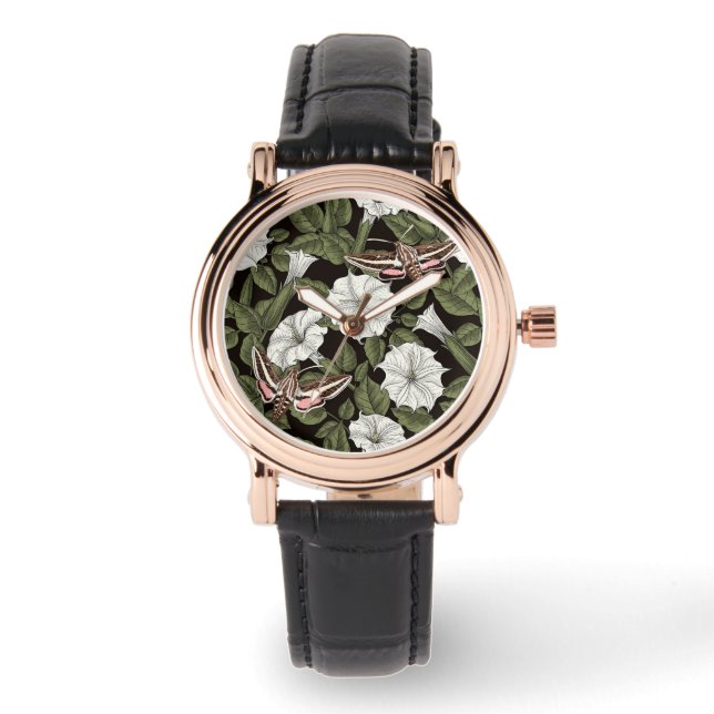 Reloj De Pulsera Moonflowers y esfinges (Anverso)