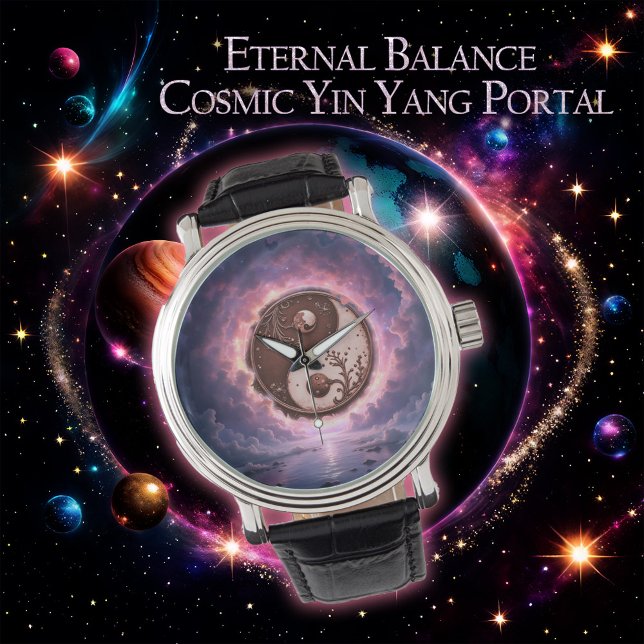 Reloj De Pulsera Moonlit Balance – Yin Yang of Eternal Light.  (Subido por el creador)