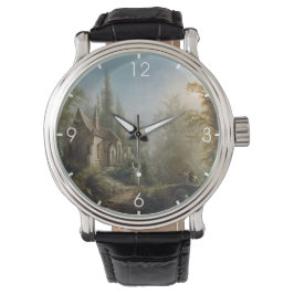 Reloj De Pulsera Moonlit Night over Country Chapel and Horse Riders