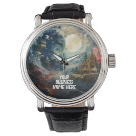 Reloj De Pulsera Moonscape Yin Yang Martial Arts Writing Watch