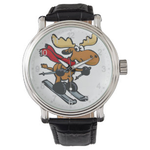 Reloj De Pulsera Moose patina en invierno elegir color de fondo