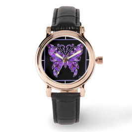 Reloj De Pulsera Morado mariposa 31 Watch