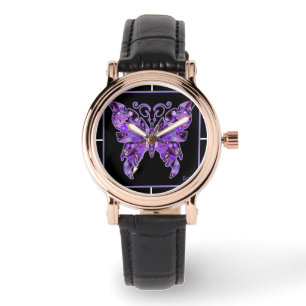 Reloj De Pulsera Morado mariposa 31 Watch
