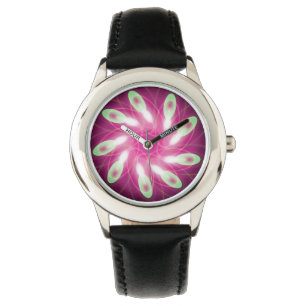 Reloj De Pulsera Morado verde que huye