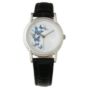Reloj De Pulsera Morfo de las mariposas voladoras azules