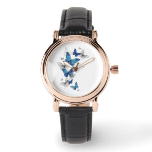 Reloj De Pulsera Morfo de las mariposas voladoras azules