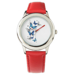 Reloj De Pulsera Morfo de las mariposas voladoras azules