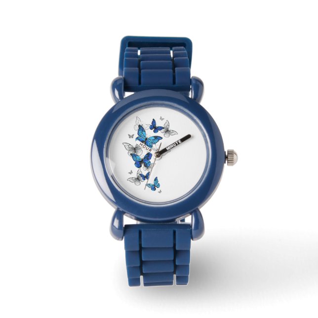 Reloj De Pulsera Morfo de las mariposas voladoras azules (Anverso)