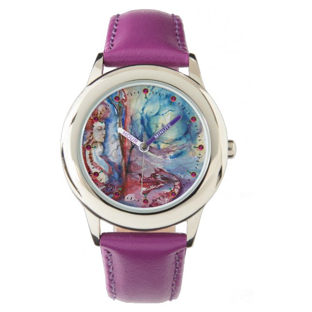 Reloj De Pulsera MORGANA LE FAY Arthuria Leyendas Acuarela (Anverso)