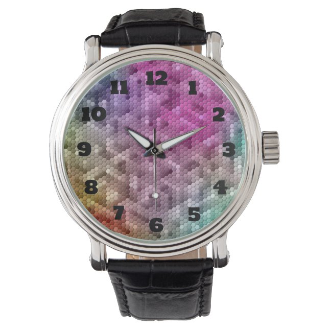 Reloj De Pulsera Mosaico de color arcoiris de Guay (Anverso)