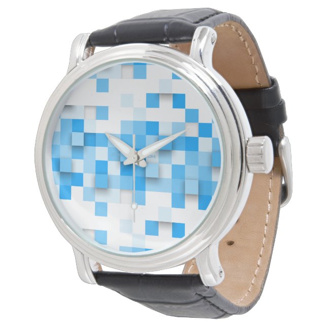 Reloj De Pulsera mosaico de cuadros de SlipperyJoe moderno de tres- (Angular)