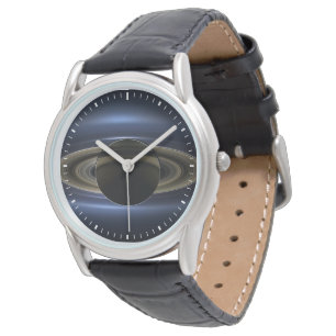 Reloj De Pulsera Mosaico Del Sistema Saturno Retroiluminado Por El
