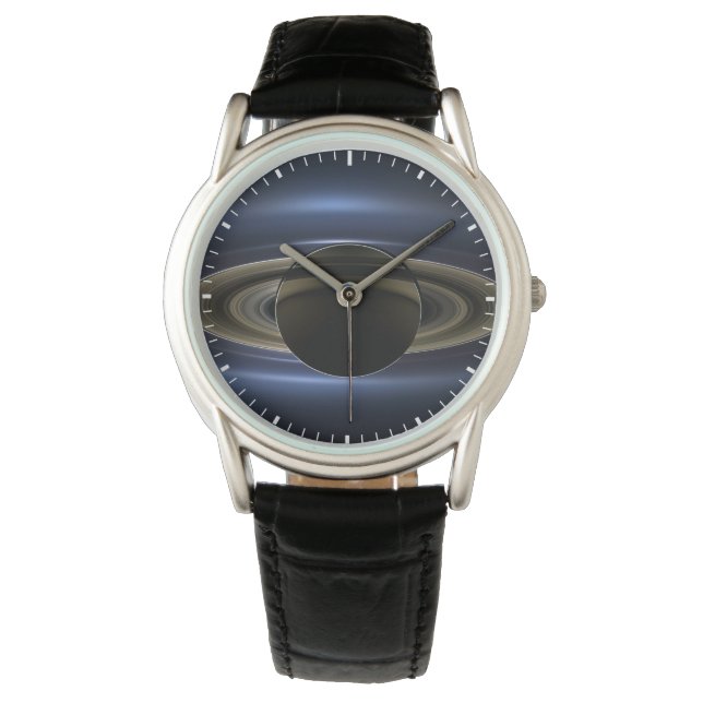 Reloj De Pulsera Mosaico Del Sistema Saturno Retroiluminado Por El  (Anverso)