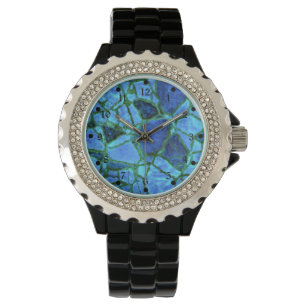 Reloj De Pulsera Mosaico Índigo Azul