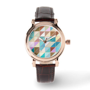 Reloj De Pulsera Mosaico - Pasteles y tonos de tierra