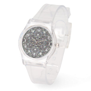 Reloj De Pulsera Mosaico plateado espumoso y colorido Mandala con n
