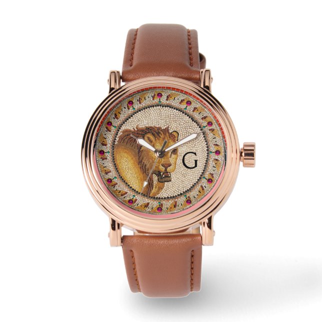 RELOJ DE PULSERA MOSAICOS ROMANOS ANTIGUOS / MONOGRAM DE LION (Anverso)