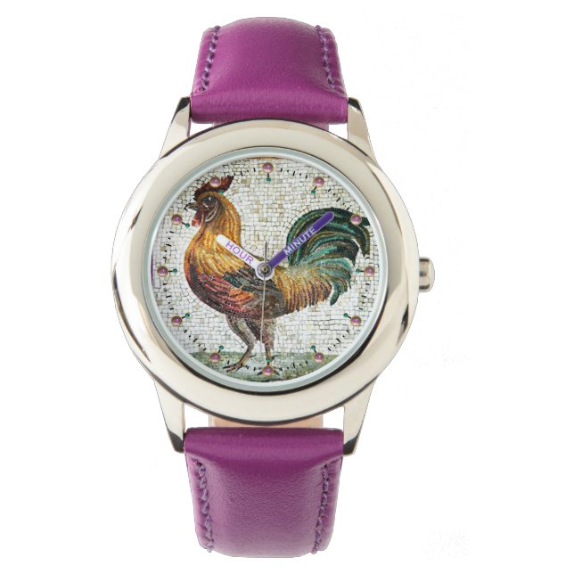 RELOJ DE PULSERA MOSAICOS ROMANOS ANTIGUOS / ROOSTER (Anverso)