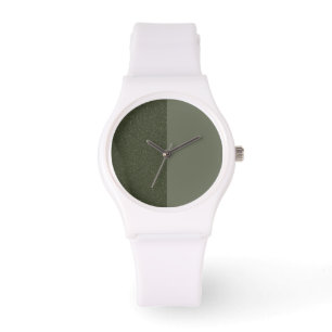 Reloj De Pulsera Moss Green Split Face Watch - Personalizable
