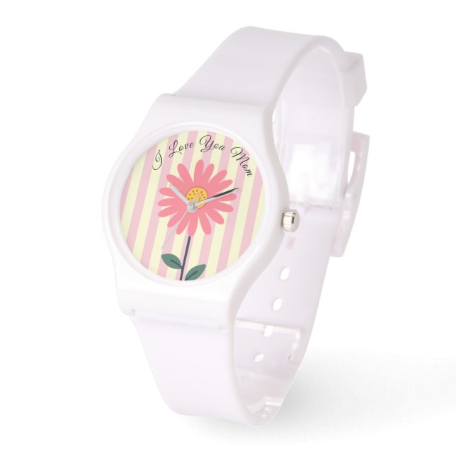 Reloj De Pulsera Mothers Day,I Love You Mom,Best Mom Ever,Modern (Ángulo)