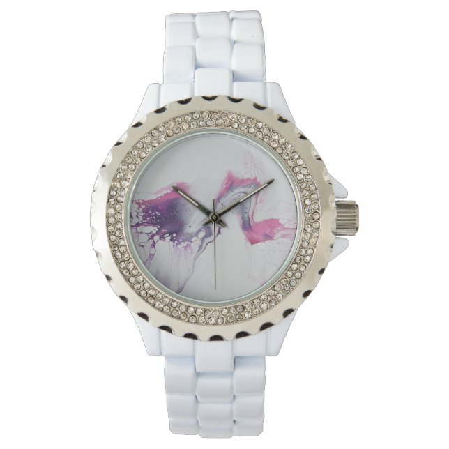 Reloj De Pulsera Motif abstrait rose. (Anverso)