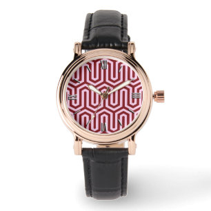 Reloj De Pulsera Motif egipcio Deco - burdeos y rosa