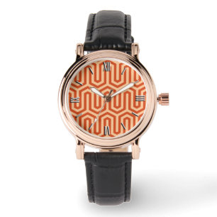 Reloj De Pulsera Motif egipcio Deco - naranja de coral