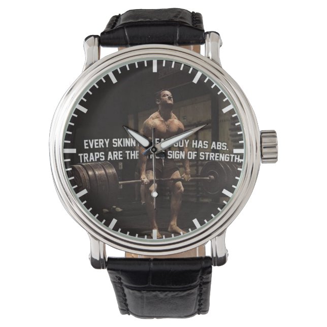 Reloj De Pulsera Motivación de entrenamiento de fuerza - trampas -  (Anverso)