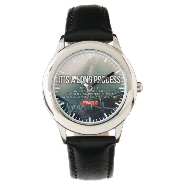 Reloj De Pulsera Motivación del gimnasio de construcción de cuerpos (Anverso)